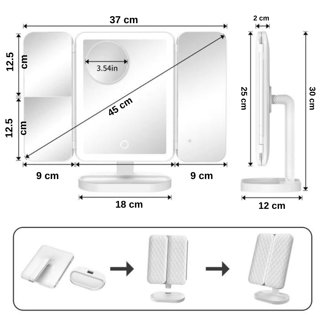 Bleamish - LED Premium V.2 Makeup Mirror