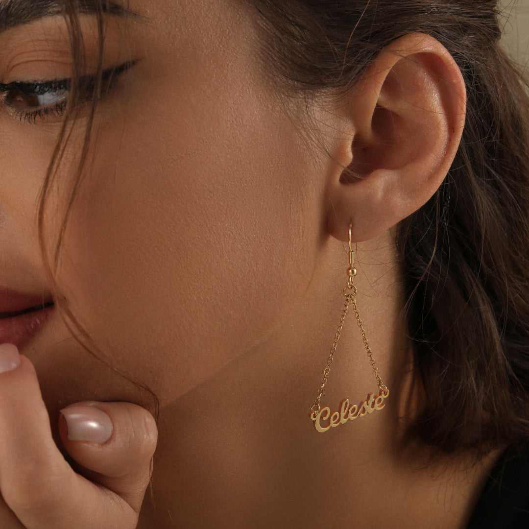 Aleyna Name Dangle Earrings