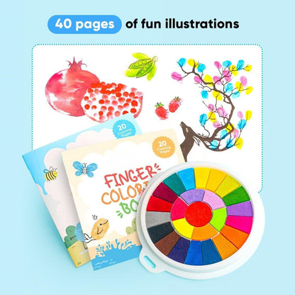 KidsFun Finger Painting Kit ~ Vibrant Colors, Mess-Free Fun