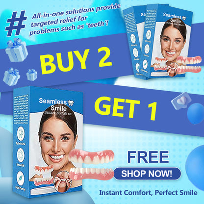 [Official Brand Store] Seamless Smile Silicone Denture Kit ⚡🔥Limited Time Only: Get 50% Off Now!🎁