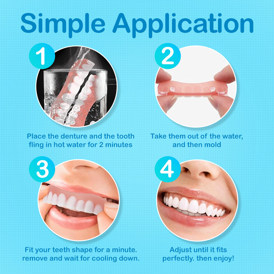 [Official Brand Store] Seamless Smile Silicone Denture Kit ⚡🔥Limited Time Only: Get 50% Off Now!🎁