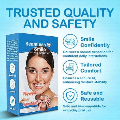 [Official Brand Store] Seamless Smile Silicone Denture Kit ⚡🔥Limited Time Only: Get 50% Off Now!🎁